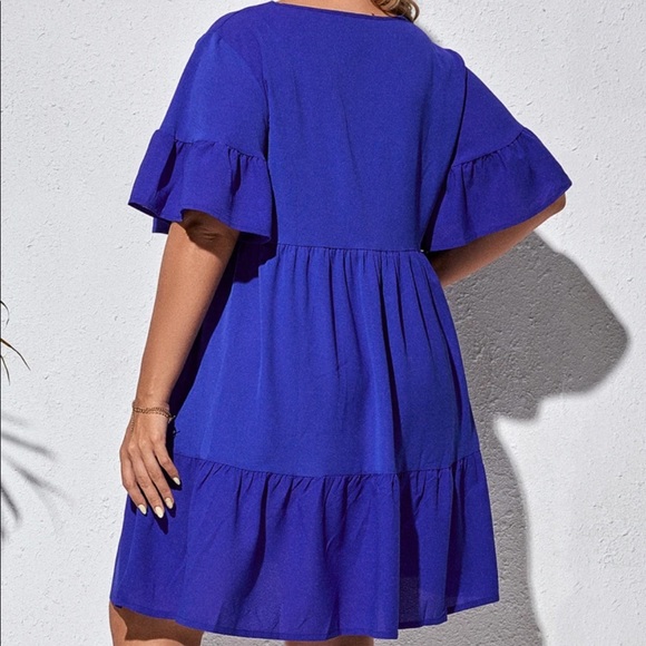 Boho ruffle hem smock dress - Picture 11 of 16